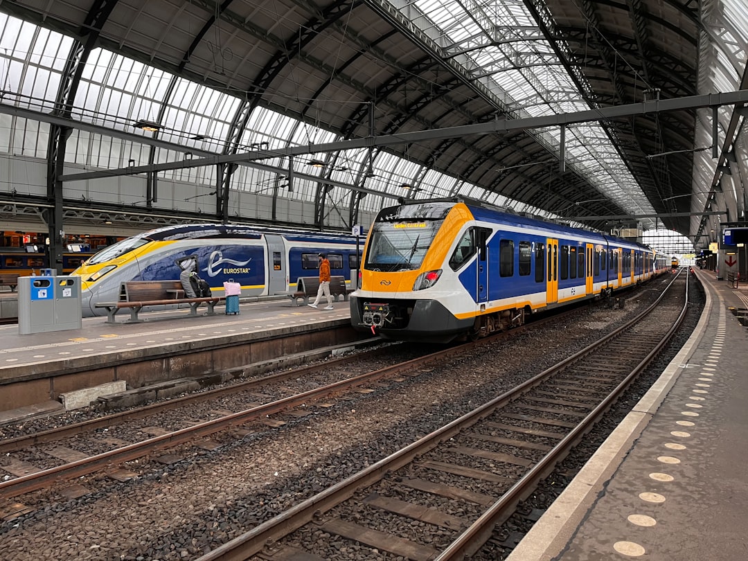 Avrupa demiryolu rotalarını gösteren harita üzerinde yolculuk planı