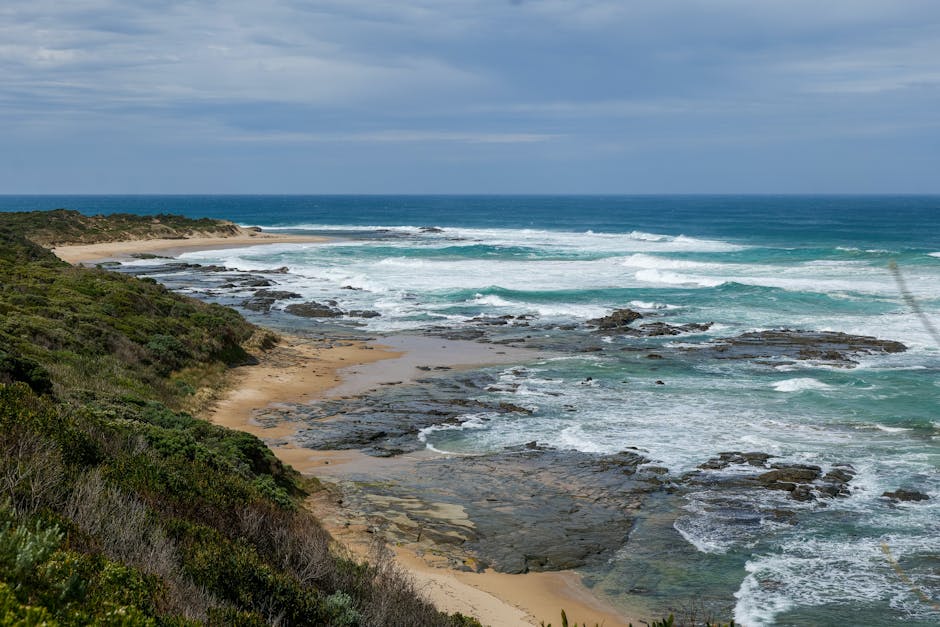 Karadeniz kıyısında trekking fotoğrafçılık sahnesi
