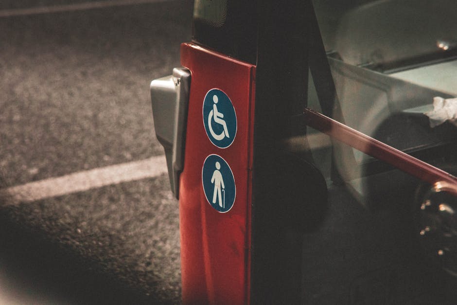 Engelli erişimli toplu taşıma aracı içi