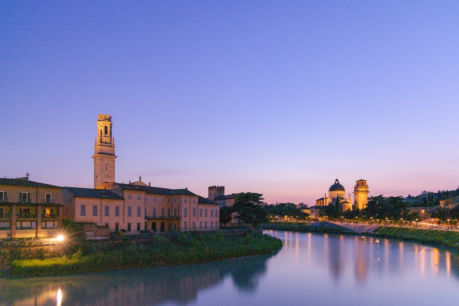 Verona yakınlarında göl kıyısında kamp deneyimi
