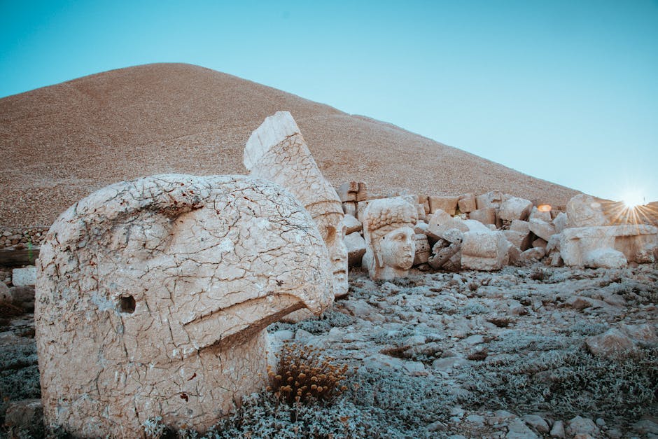 Nemrut Dağı zirveye doğru kamplı trek için kamp manzarası