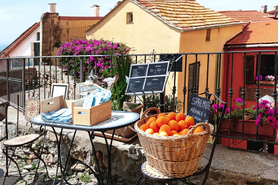 Avrupa köy pazarında yerel ürünler ve tezgahlar