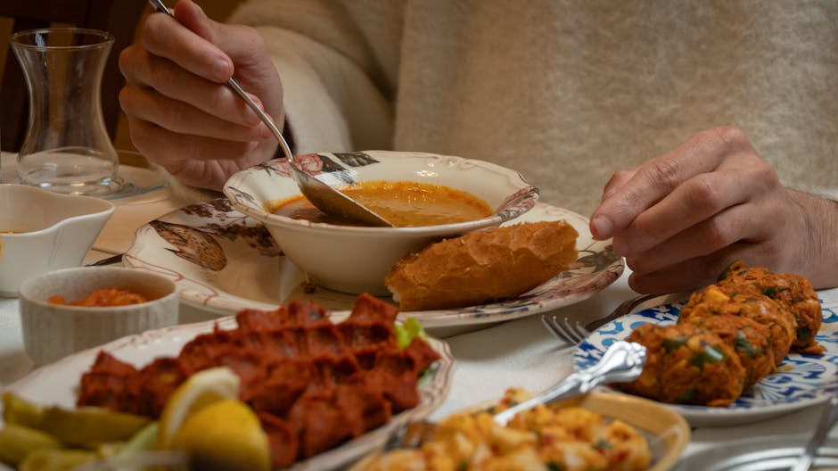 Yerel köy mutfağı tadımı görüntüsü