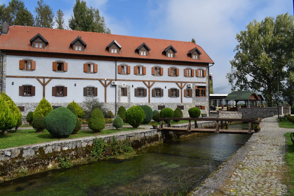 Avrupa kırsalında köy konaklama evi görüntüsü